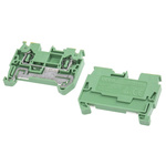 RS PRO Green/Yellow DIN Rail Terminal Block, 2.5mm²