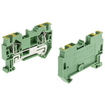 RS PRO Green/Yellow Feed Through Terminal Block, 4mm²