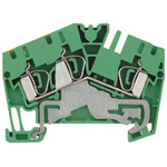 Weidmuller ZPE Series Green/Yellow Earth Terminal Block, 2.5mm², Single-Level, Clamp Termination