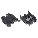 Entrelec SNA Series Black DIN Rail Terminal Block, 4mm², Single-Level, Screw Termination