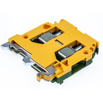 Entrelec SNA Series Green/Yellow Earth Terminal Block, 6mm², Single-Level, Screw Termination