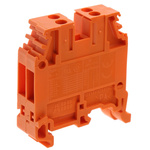 Entrelec SNA Series Orange DIN Rail Terminal Block, 4mm², Single-Level, Screw Termination