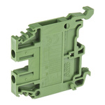 Entrelec SNA Series Green DIN Rail Terminal Block, 4mm², Single-Level, Screw Termination
