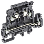 Entrelec M Series Grey Fused DIN Rail Terminal, 4mm², Double-Level, Screw Termination, Fused