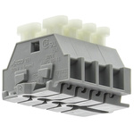 Wago 261 Series Grey Terminal Strip, 1-Level