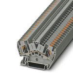 Phoenix Contact PTS 4 Series Grey Feed Through Terminal Block, Push In Termination