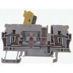 Weidmuller ZTR Series Brown Test Disconnect Terminal Block, Single-Level, Clamp Termination