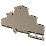 Weidmuller ZDLD Series Brown DIN Rail Terminal Block, 2.5mm², Triple-Level, Clamp Termination