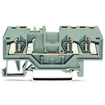 Wago 280 Series Grey Feed Through Terminal Block, 2.5mm², Single-Level, Cage Clamp Termination