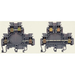 Entrelec SNA Series Grey Feed Through Terminal Block, 4mm², Double-Level, Screw Termination