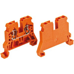 Wago 870 Series Orange Feed Through Terminal Block, 2.5mm², Single-Level, Cage Clamp Termination