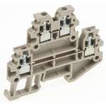 Weidmuller WDK Series Dark Beige DIN Rail Terminal Block, 1.5mm², Double-Level, Screw Termination, ATEX, IECEx