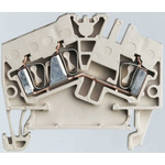 Weidmuller ZDU Series Beige DIN Rail Terminal Block, 2.5mm², Single-Level, Clamp Termination