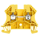 Weidmuller WDU Series Yellow Standard Din Rail Terminal, 4mm², Single-Level, Screw Termination, ATEX