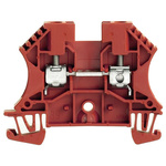 Weidmuller WDU Series Red Standard Din Rail Terminal, 4mm², Single-Level, Screw Termination, ATEX