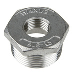 RS PRO Stainless Steel Hexagon Bush 1-1/4in R(T) Male x 1/2in G(P) Female 1.18in