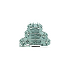 Wago TOPJOB S, 2002 Series Grey Feed Through Terminal Block, 2.5mm², Triple-Level, Push-In Cage Clamp Termination,