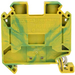 Phoenix Contact UT 16-PE Series Green/Yellow Earth Terminal Block, 1.5 → 25mm², Single-Level, Screw Termination,
