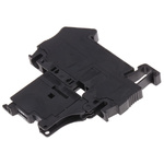 Phoenix Contact Clipline Series Black Fused DIN Rail Terminal, Single-Level, Spring Clamp Termination, Fused