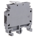 Entrelec SNA Series Grey DIN Rail Terminal Block, 6mm², Single-Level, Screw Termination