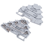 Phoenix Contact ST 2.5-PE/3L Series Grey DIN Rail Terminal Block, 0.081 → 3.32mm², Quadruple-Level, Spring Clamp