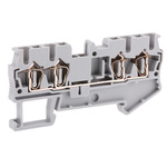 Phoenix Contact ST 2.5-QUATTRO Series Grey Feed Through Terminal Block, 2.5mm², 1-Level