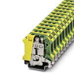 Phoenix Contact UISLKG 16 Series Green/Yellow Earth Terminal Block, 2.5 → 25mm², Single-Level, Screw Termination
