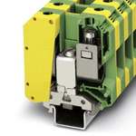 Phoenix Contact USLKG 50 Series Green/Yellow Earth Terminal Block, 16 → 50mm², Single-Level, Screw Termination
