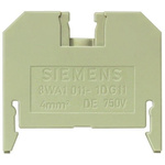 Siemens 8WA Series Brown DIN Rail Terminal Block, 4mm², Single-Level, Screw Termination