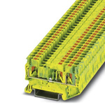 Phoenix Contact PTU 2.5-TWIN-PE Series Green/Yellow Earth Terminal Block, 0.14 → 4mm², Single-Level, Push In