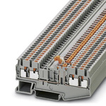 Phoenix Contact PT 2.5-QUATTRO-MT Series Grey Knife Disconnect Terminal Block, 0.14 → 4mm², Single-Level, Push