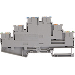 Phoenix Contact PT 2.5-PE/L/N Series Grey Earth Terminal Block, 0.14 → 4mm², Triple-Level, Push In Termination
