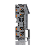 Phoenix Contact PT 4-QUATTRO Series Grey Feed Through Terminal Block, 0.2 → 6mm², Single-Level, Push In