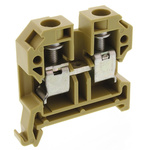 Weidmuller SAK Series Beige Feed Through Terminal Block, 10mm², Single-Level, Screw Termination