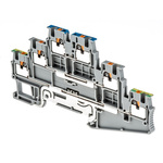 Phoenix Contact PT 1.5/S-PE/L/N Series Grey Earth Terminal Block, 0.14 → 1.5mm², Triple-Level, Push In