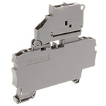 Wago 2002 Series Grey Fuse Terminal Block, 2.5mm², 1-Level, Push-In Cage Clamp Termination, Fused, ATEX