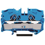 Wago TOPJOB S, 2010 Series Blue Feed Through Terminal Block, 10mm², Single-Level, Push-In Cage Clamp Termination, ATEX,