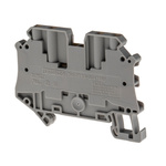 Phoenix Contact UT 2.5-QUATTRO Series Grey DIN Rail Terminal Block, Single-Level, Screw Termination