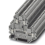 Phoenix Contact UTTB 2.5-DIO/U-O Series Grey DIN Rail Terminal Block, Double-Level, Screw Termination