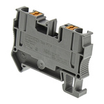 Phoenix Contact PT 6 Series Grey Feed Through Terminal Block, 10mm², Single-Level, Push In Termination