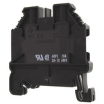 Wieland WT 2.5 Series Black Feed Through Terminal Block, 2.5mm², Single-Level, Screw Termination, ATEX
