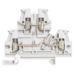 Legrand 371 Series Grey Feed Through Terminal Block, Double-Level, Screw Termination