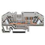 Wago 282 Series Grey Fuse Terminal Block, 6mm², Single-Level, Cage Clamp Termination, Fused