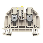 Weidmuller W Series Beige Feed Through Terminal Block, Single-Level, Screw Termination