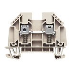Weidmüller W Series Brown Feed Through Terminal Block, Single-Level, Screw Termination