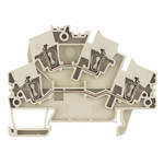 Weidmuller Z Series Beige Feed Through Terminal Block, 2.5mm², Double-Level, Clamp Termination
