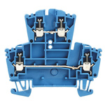 Weidmuller W Series Blue Double Level Terminal Block, 2.5mm², Double-Level, Screw Termination