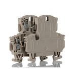 Weidmuller W Series Dark Beige Double Level Terminal Block, 0.5 → 4mm², Double-Level, Screw Termination