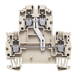 Weidmuller W Series Dark Beige Double Level Terminal Block, 2.5mm², Double-Level, Screw Termination