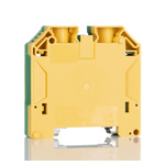 Weidmuller W Series Green, Yellow DIN Rail Terminal Block, 50mm², Single-Level, Screw Termination